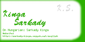 kinga sarkady business card